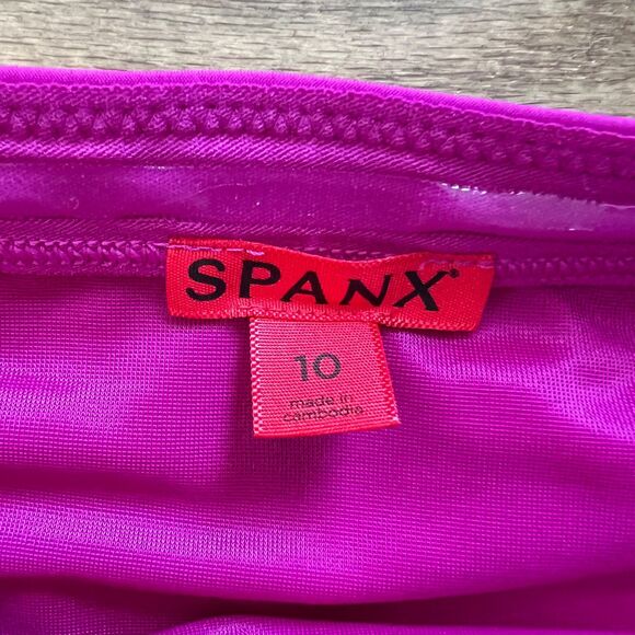 NWT Spanx Core High Rise Pull On Swim Bottom Size 10 Berry Pink 1366 - Picture 5 of 7